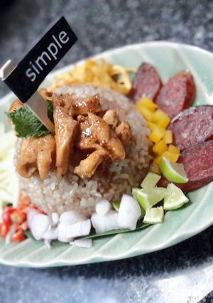 A picture of Thai Style Rice Salad / Kao Kruk Krapi.