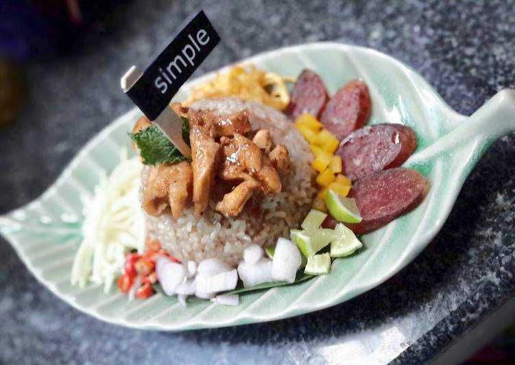 Recipe: Appetizing Thai Style Rice Salad / Kao Kruk Krapi