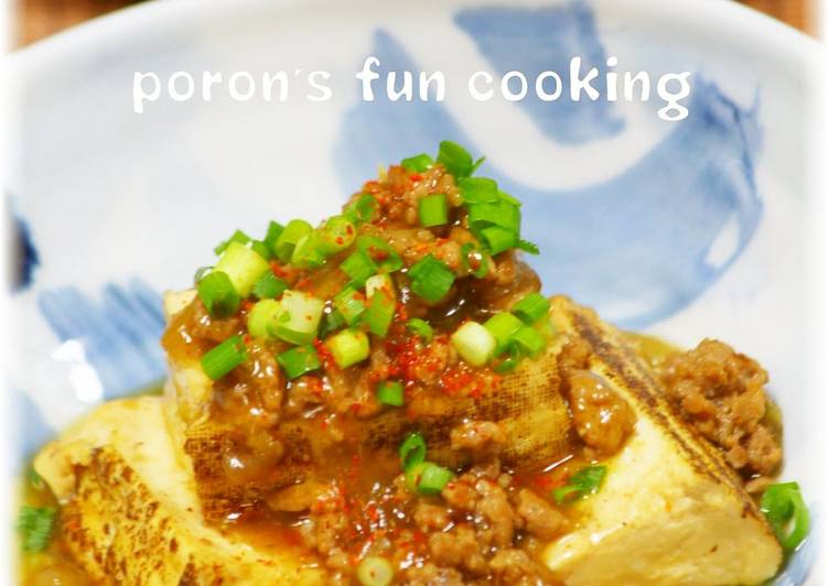 Step-by-Step Guide to Prepare Perfect Sweet and Spicy Simmered Grilled Tofu and Ground Pork
