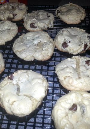 A picture of Light Chocolate Chip Cookies.