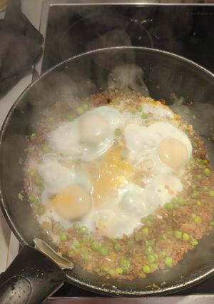 Una foto de Guisantes con Jamón Ibérico