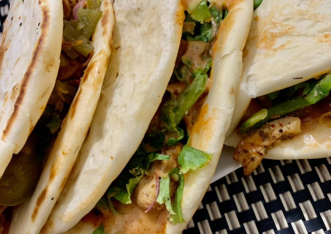 Chicken fajita in Pita