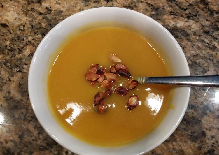 Simple Way to Prepare Award-winning Savory Butternut Squash Soup with Fresh Ginger