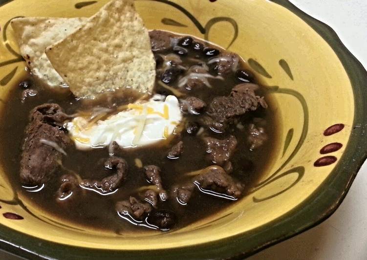 Recipe of Homemade Steak and Black Bean Soup