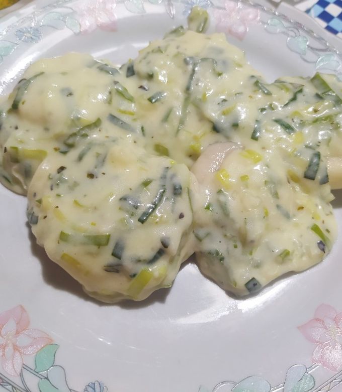 Una foto de Salsa para pasta de puerro y verdeo