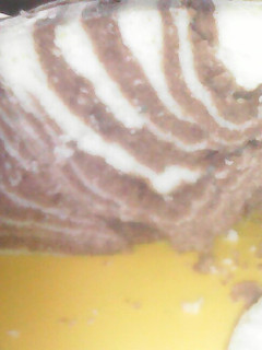 Una foto de Torta marmolada tigresa o cebra (microondas, sin leche)