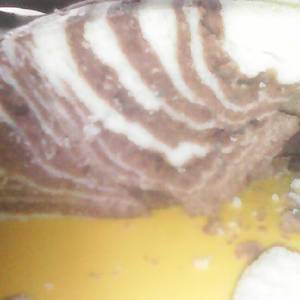 Torta marmolada tigresa o cebra (microondas, sin leche)