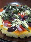 Pizza 🍕casera con masa de harina de avena en sartén 🍳