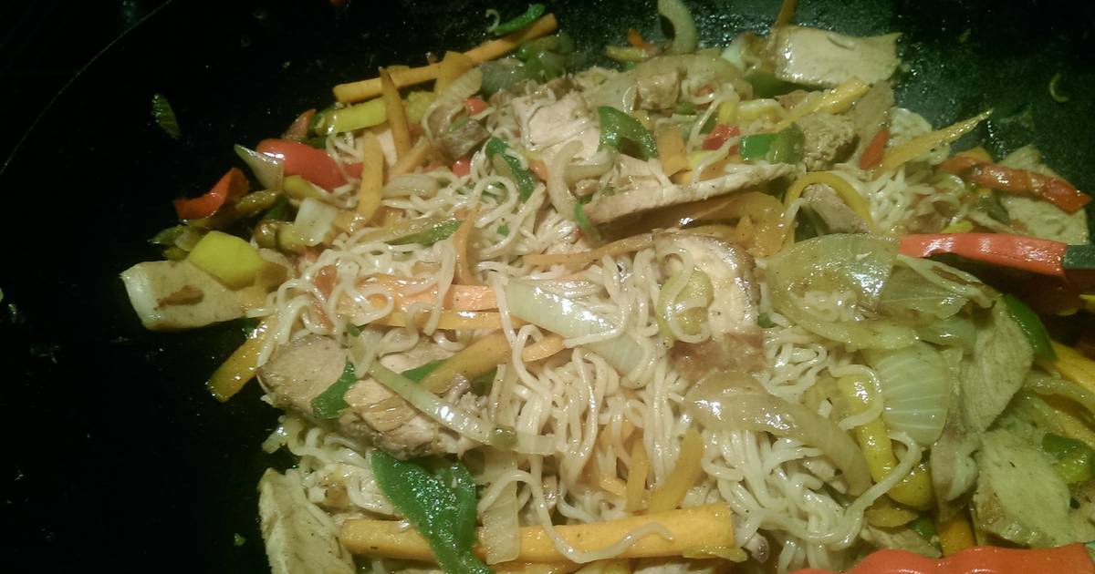 Pork noodle stir-fry recipe