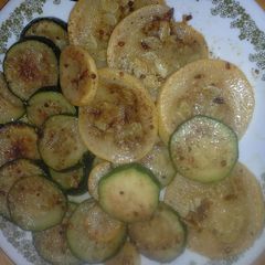 A picture of Skillet zucchini and yellow squash.