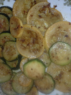 A picture of Skillet zucchini and yellow squash.