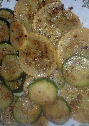 A picture of Skillet zucchini and yellow squash.