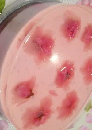 A picture of Cherry Blossom Mousse Cake.