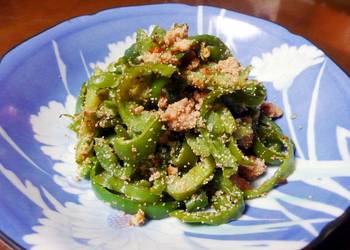 Easiest Way to Cook Tasty StirFried Green Peppers with Spicy Cod Roe