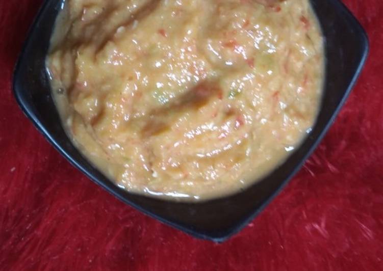 Simple Way to Prepare Homemade Spicy Red Chilli And Raw Mango Chutney