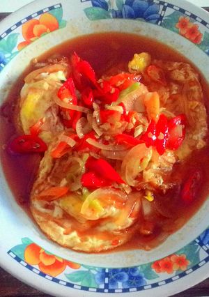 Foto resep Telur Ceplok Asam Manis Pedas