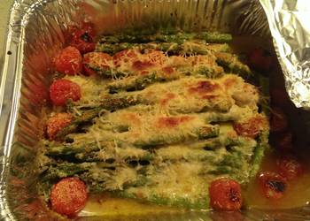 Fresh, Prepare Recipe Asparagus with grape tomatoes Yummy