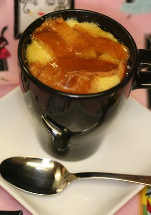 A picture of Microwaved Bread Pudding for One.