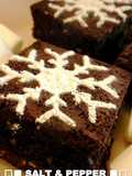 Snow Crystal Chocolate Brownies