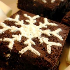 Snow Crystal Chocolate Brownies A picture of Snow Crystal Chocolate Brownies.