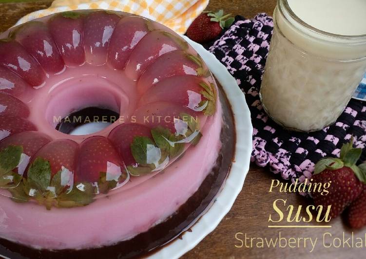 Bumbu Pudding Susu Strawberry Coklat | Resep Bumbu Pudding Susu Strawberry Coklat Yang Sedap