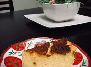 Una foto de Tarta de queso vasco estilo San Sebastián Japonés VASC CHEESE CAKE🇪🇸🇺🇾🇯🇵バスチー（バスクチーズケーキ）sin azúcar