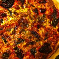 A picture of Beetroot and Feta Quiche.
