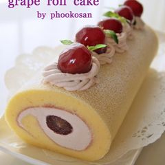 Kyohou Grape Swiss Roll A picture of Kyohou Grape Swiss Roll.