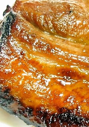 A picture of Authentic Char Siu Pork Baked in a Toaster Oven.