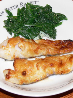 A picture of Pacific Cod Bake with Miso and Mayonnaise.