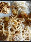 Spaghetti No5, con salsa de berenjena
