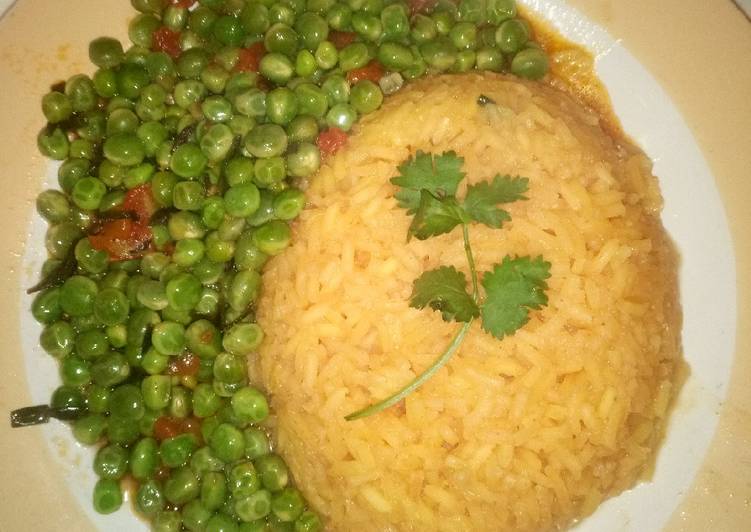 Simple Way to Make Ultimate Tumeric rice and peas