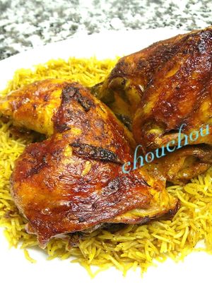 صورة لوصفة دجاج مشوي بالأرز