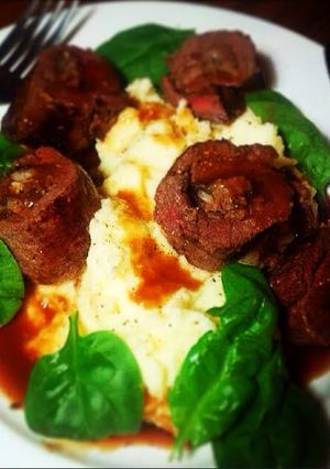 A picture of Beef Olives.