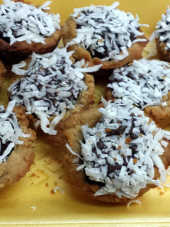 A picture of Leah's chocolate coconut tartlets.