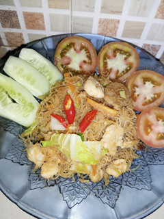 Foto resep Bihun goreng ayam & bakso