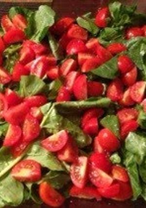 A picture of Southern Italian Cherry Tomato Salad.