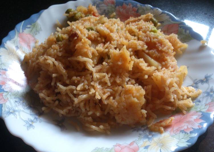 Recipe of Speedy Potato and pea rice