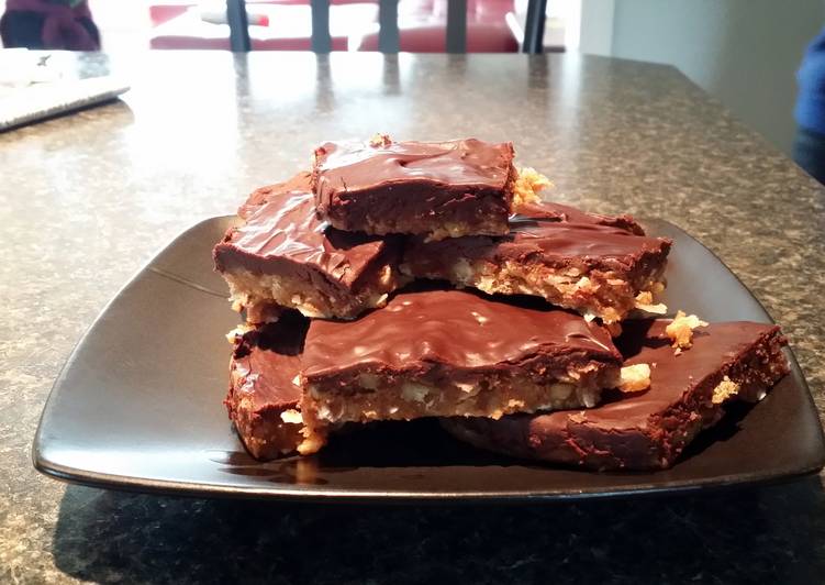 Recipe of Speedy No bake peanut butter bars