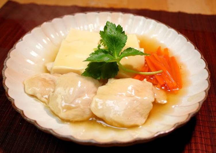 Steps to Make Speedy Easy and Quick Simmered Chicken Tenders and Tofu