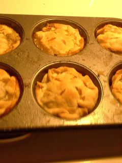 A picture of Mini chicken pot pies.