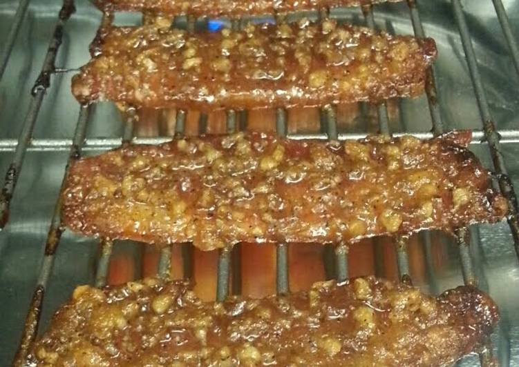 Simple Way to Make Super Quick Homemade Caramelized Pecan Bacon
