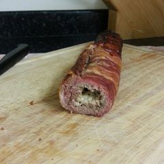 A picture of bacon roll.
