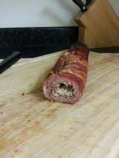 A picture of bacon roll.