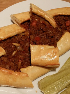 A picture of Lahmacun - Minced Meat Pide.