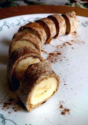 A picture of Healthy Banana Sushi!.