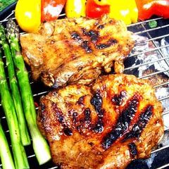 Jerk Chicken on the Barbecue A picture of Jerk Chicken on the Barbecue.