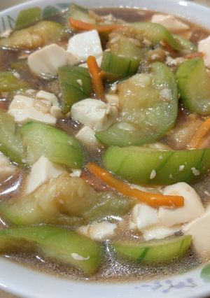 絲瓜燴豆腐 的食譜成品照片