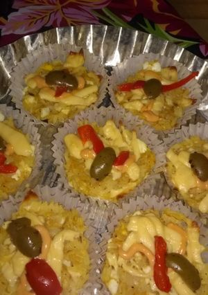 Una foto de Muffins de atún y arroz