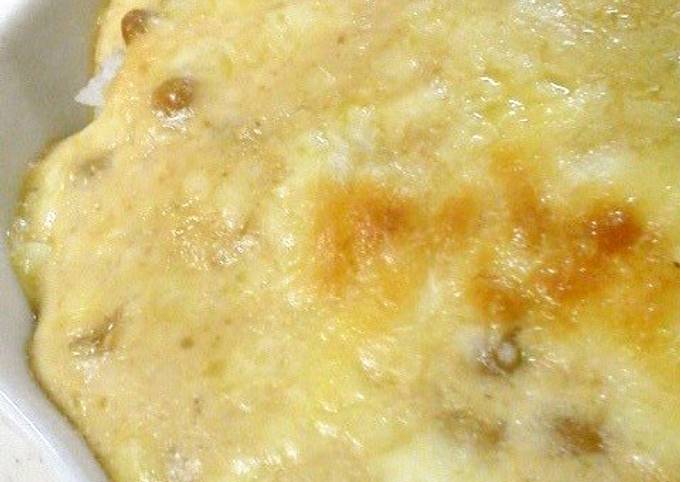 Recipe of Any-night-of-the-week Natto &amp; Tofu Doria (Rice Gratin)